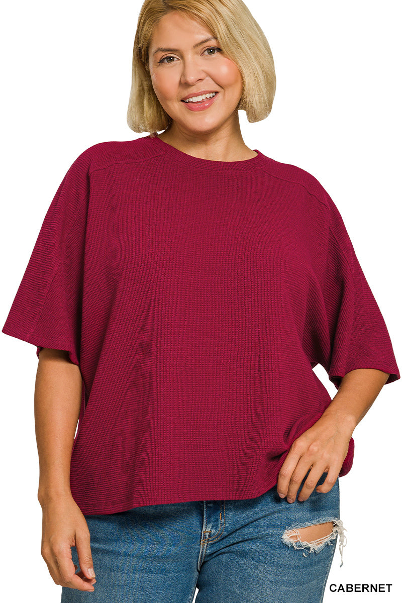 Double knit short sleeve top
