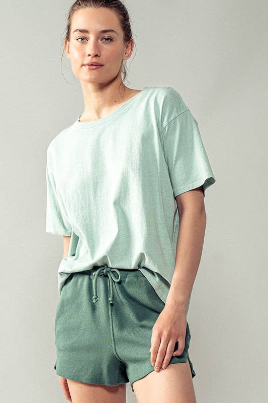Loose Fit Short Sleeve Cotton Casual Top