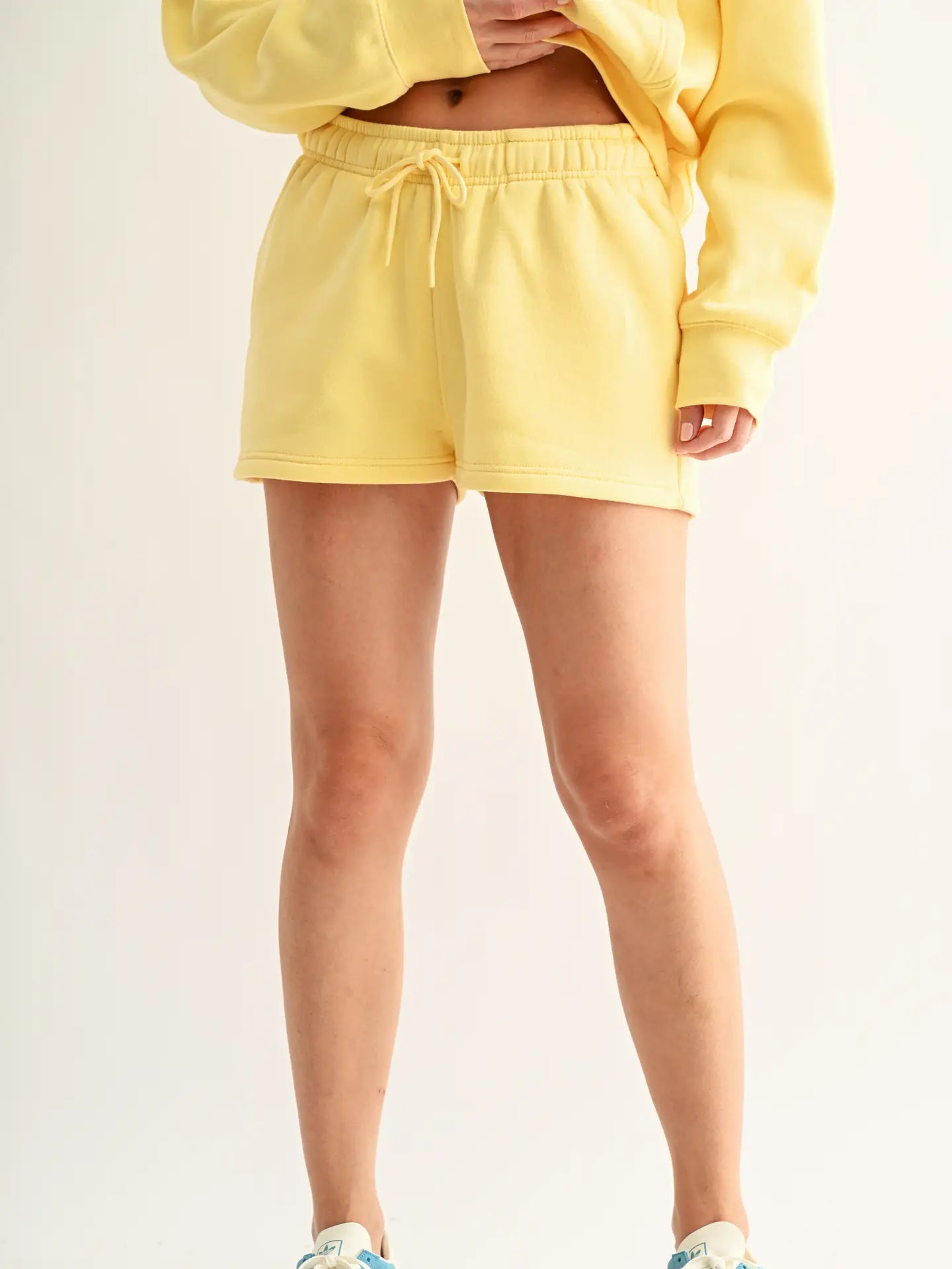 Cotton Blend Sweat Shorts