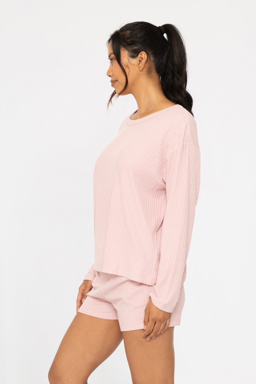 Soft Ribbed Scoop Neck Top