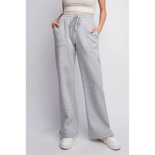 Fleece French Terry Straight Leg Pants