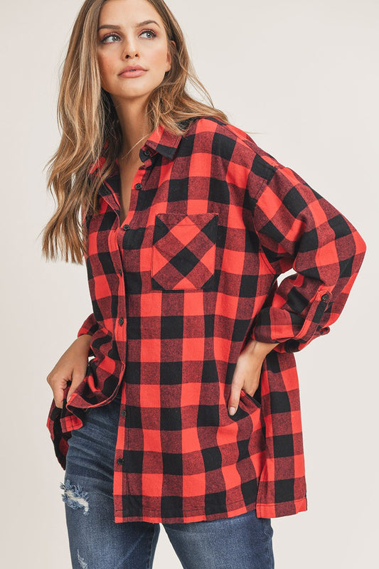 OVERSIZED FLANNEL SHIRTS WITH POCKETS