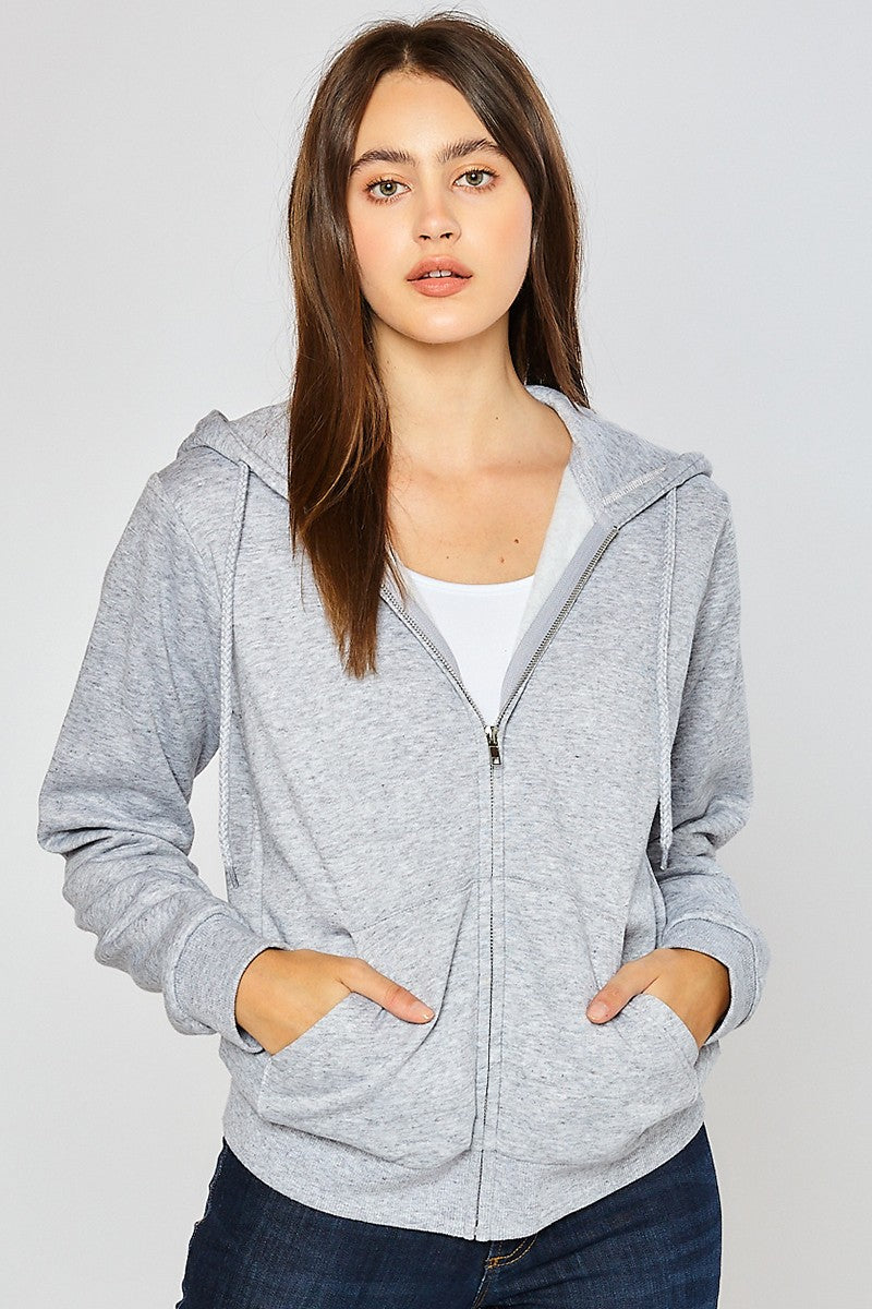 FLEECE RELAX FIT ZIP-UP HOODIE