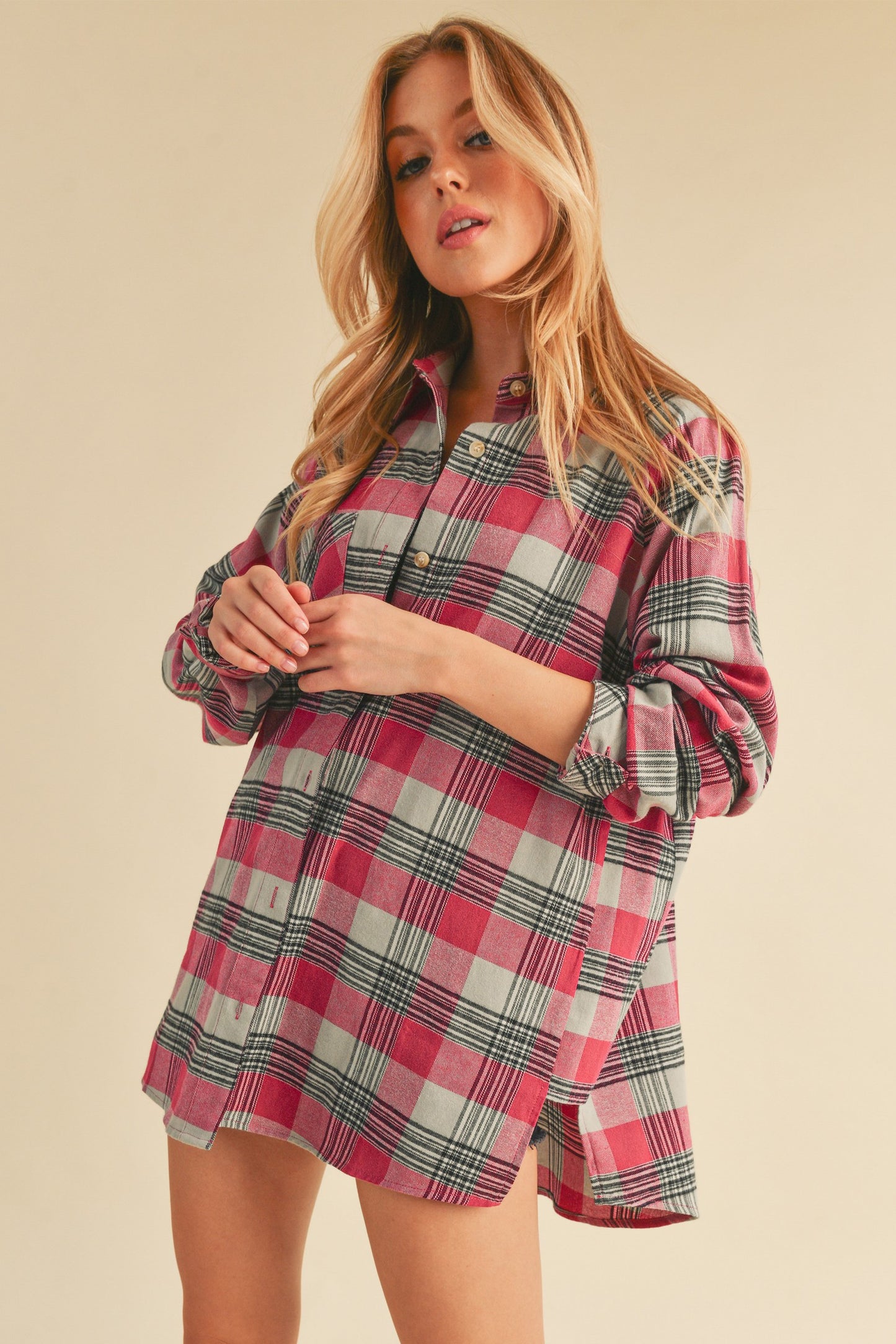 Jocia Plaid Flannel Shirt