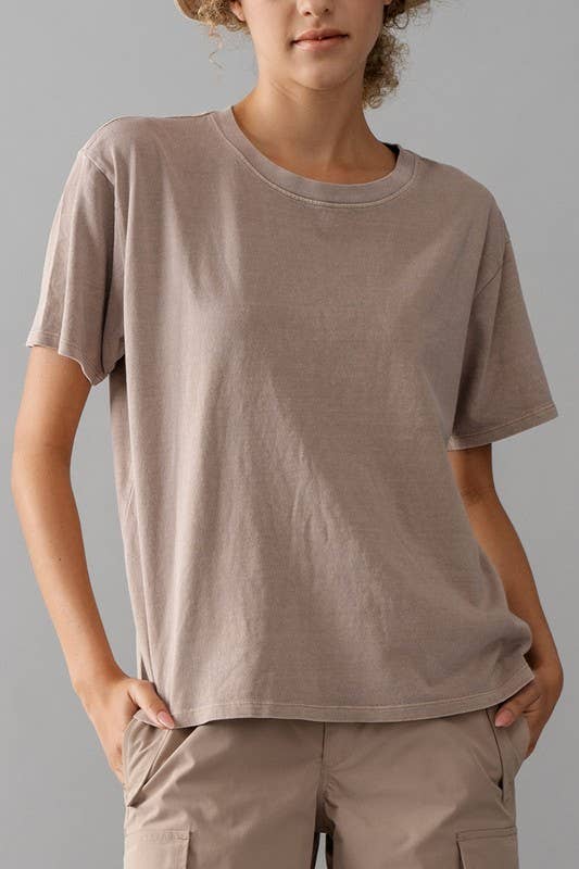 Loose Fit Short Sleeve Cotton Casual Top