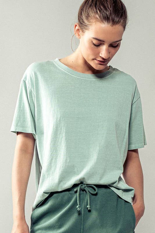 Loose Fit Short Sleeve Cotton Casual Top