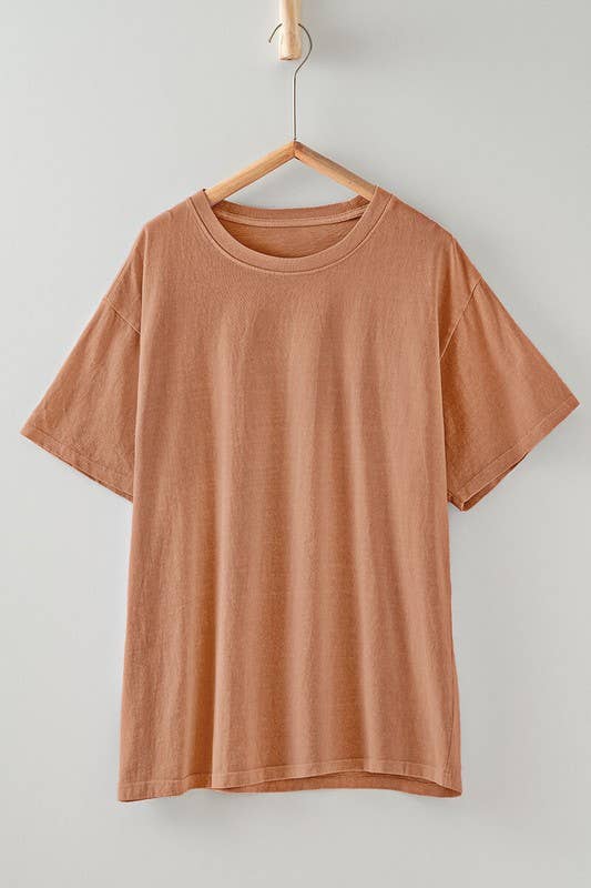 Loose Fit Short Sleeve Cotton Casual Top