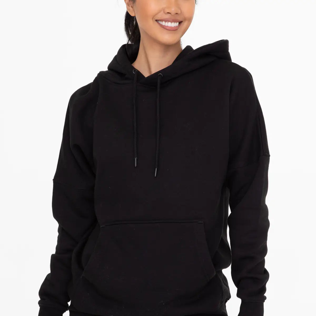 Longline Slim Fit Fleece Hoodie