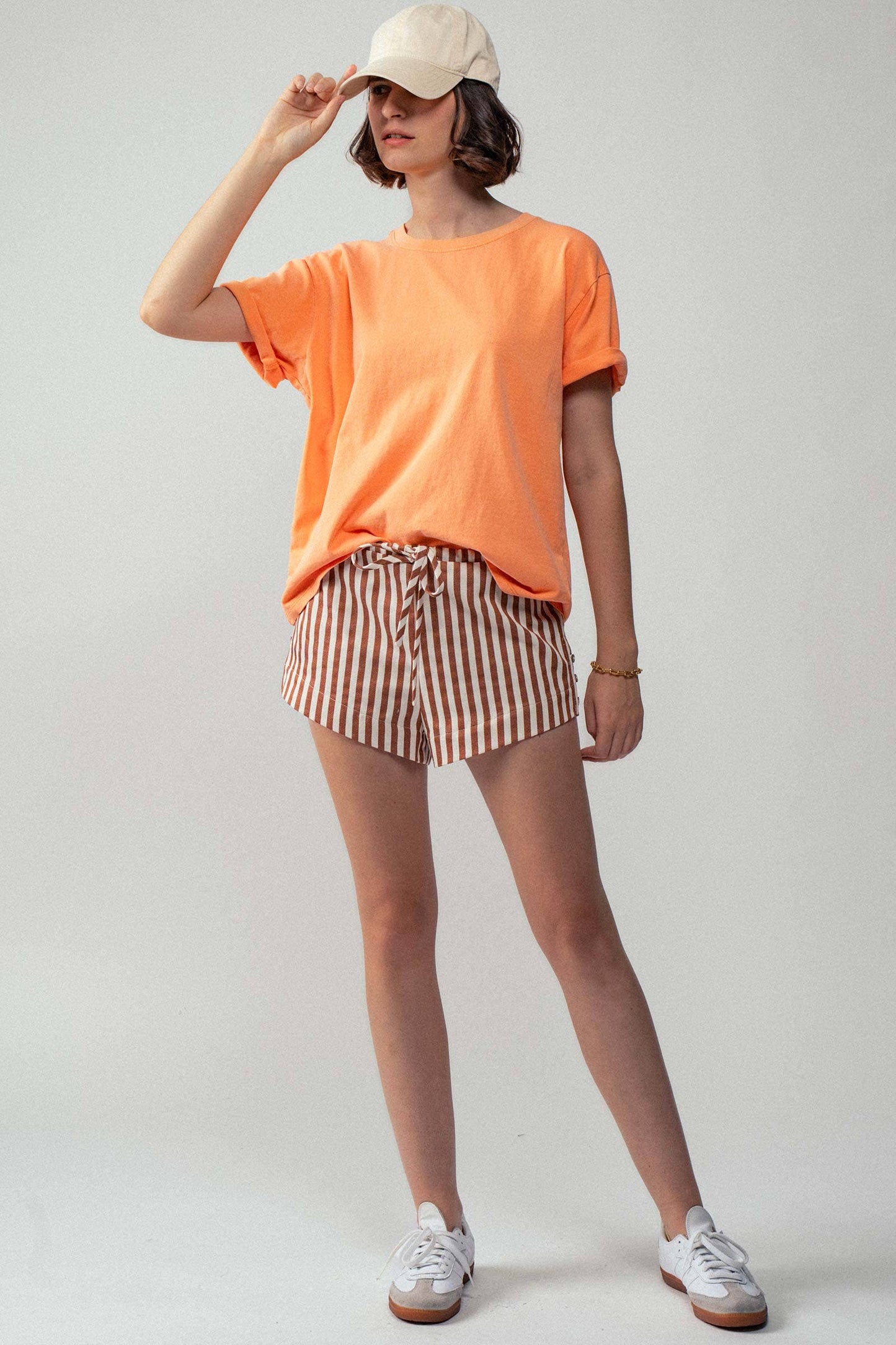Loose Fit Short Sleeve Cotton Casual Top