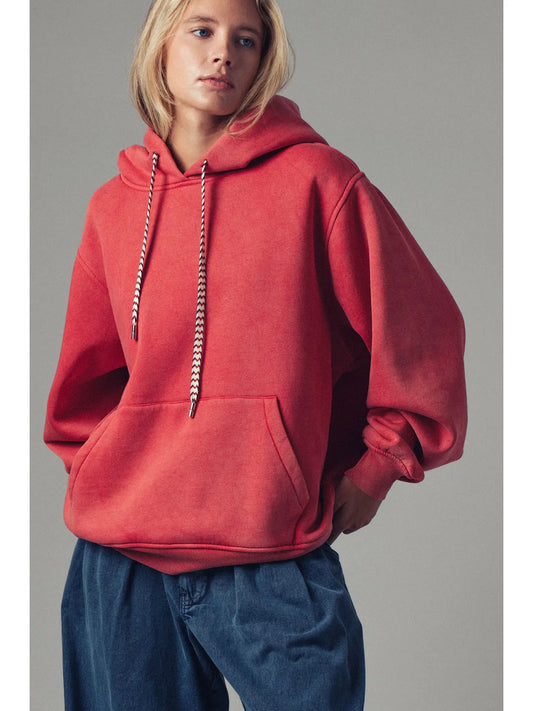 Vintage Wash Oversized Brushed Hoodie