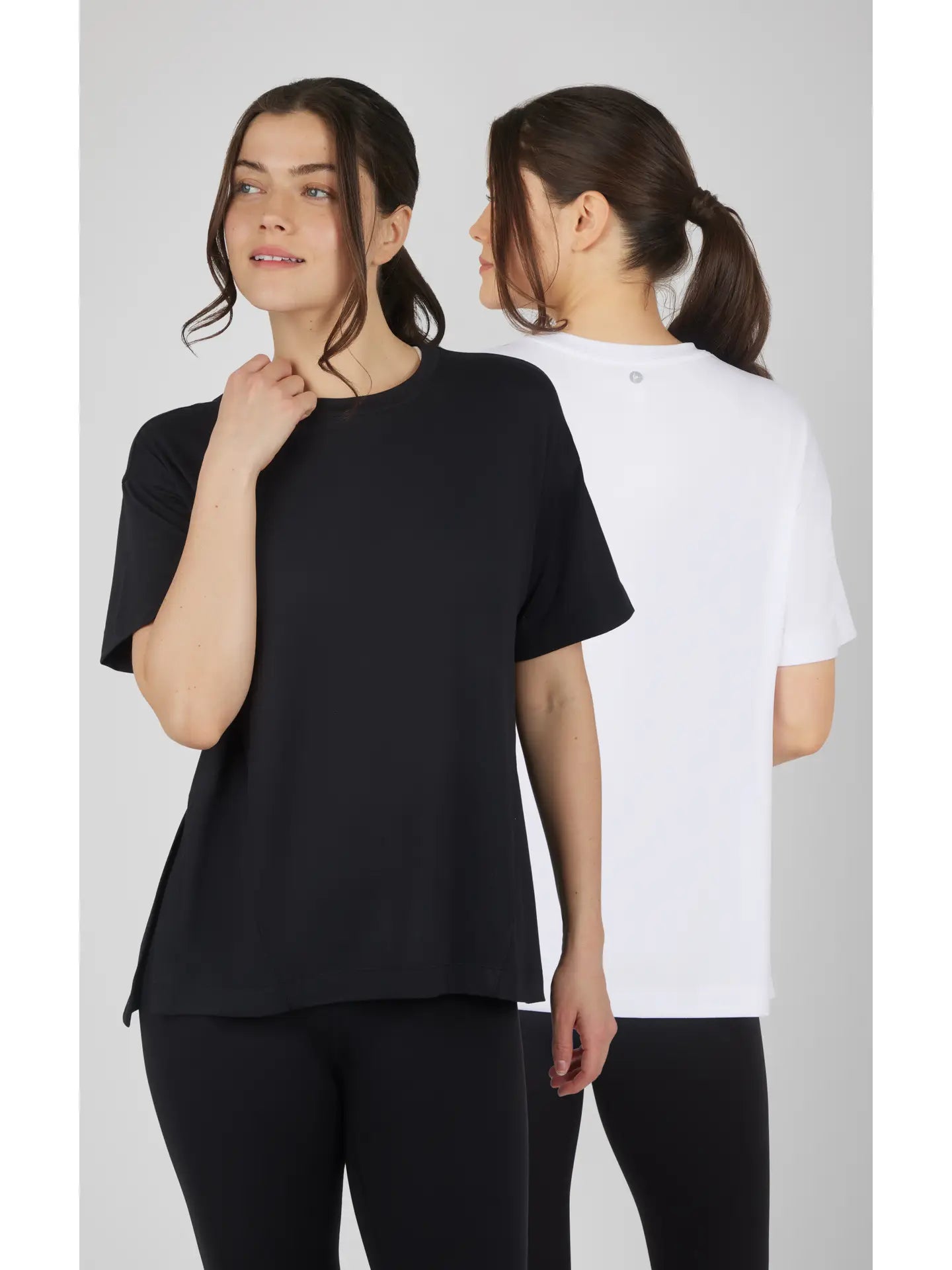 Women's Super Soft Boxy Full Length T Shirts - 2 Pack