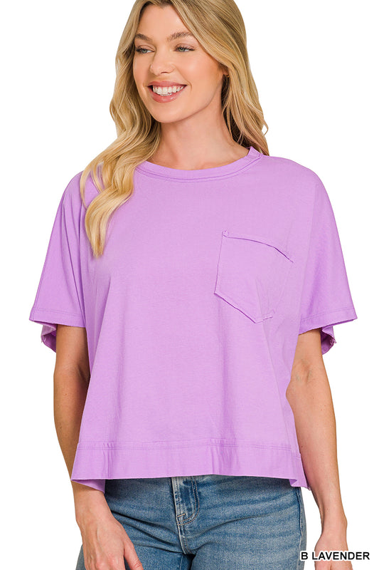 Exposed seam boxy top
