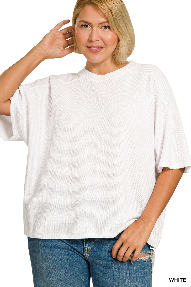 Double knit short sleeve top