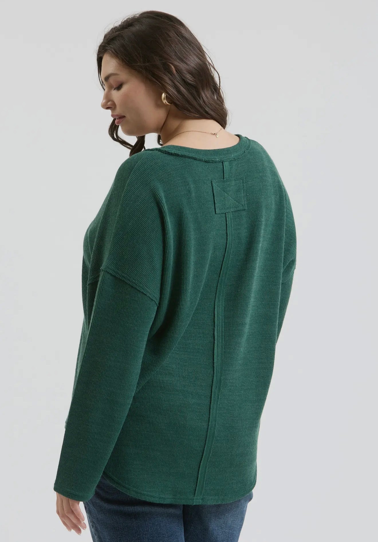 Plus Size Solid Notch Neck Knit Top 1x, 2x and 3x only