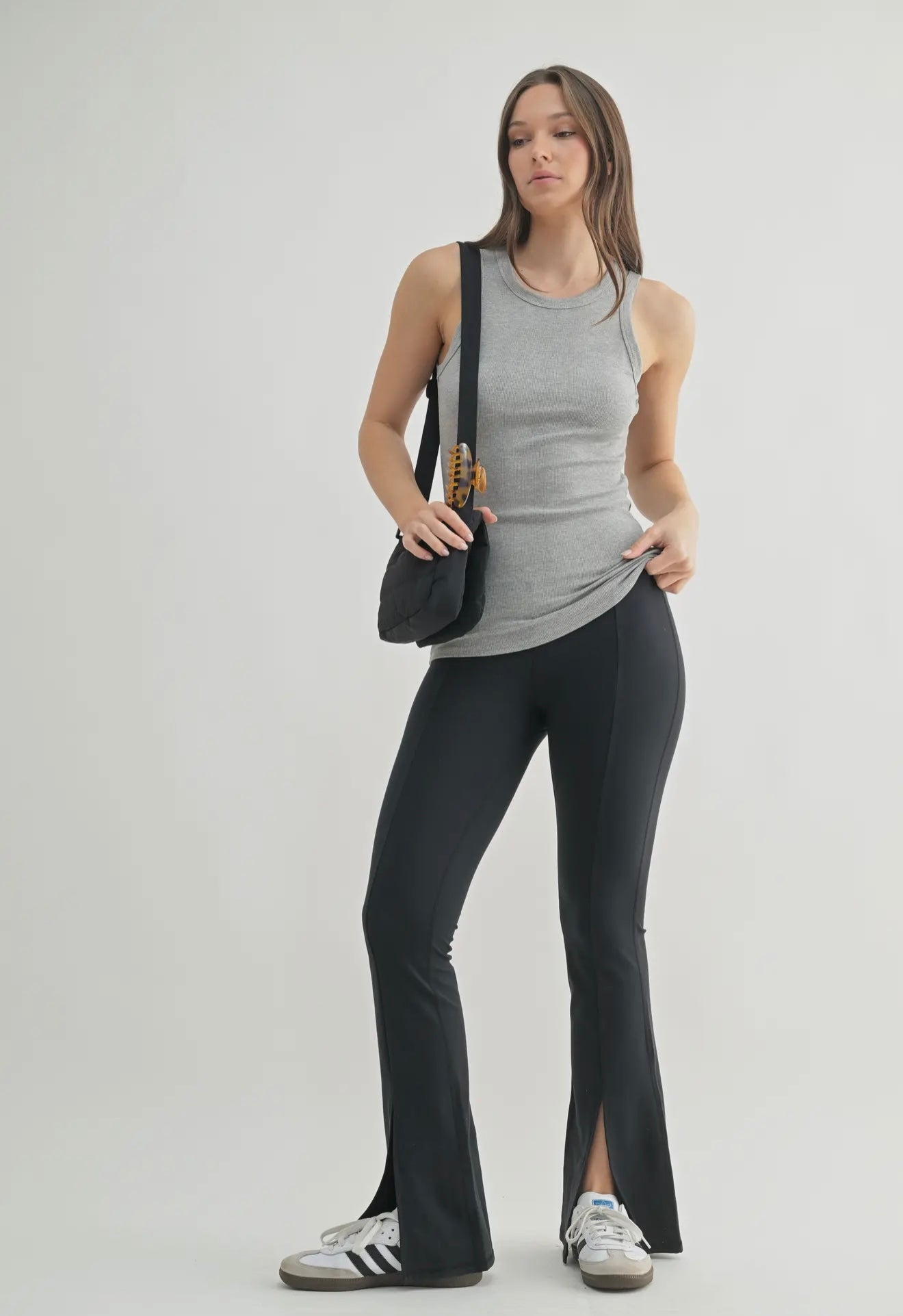 Mono B Micro-Ribbed Athleisure tank top - multiple colors