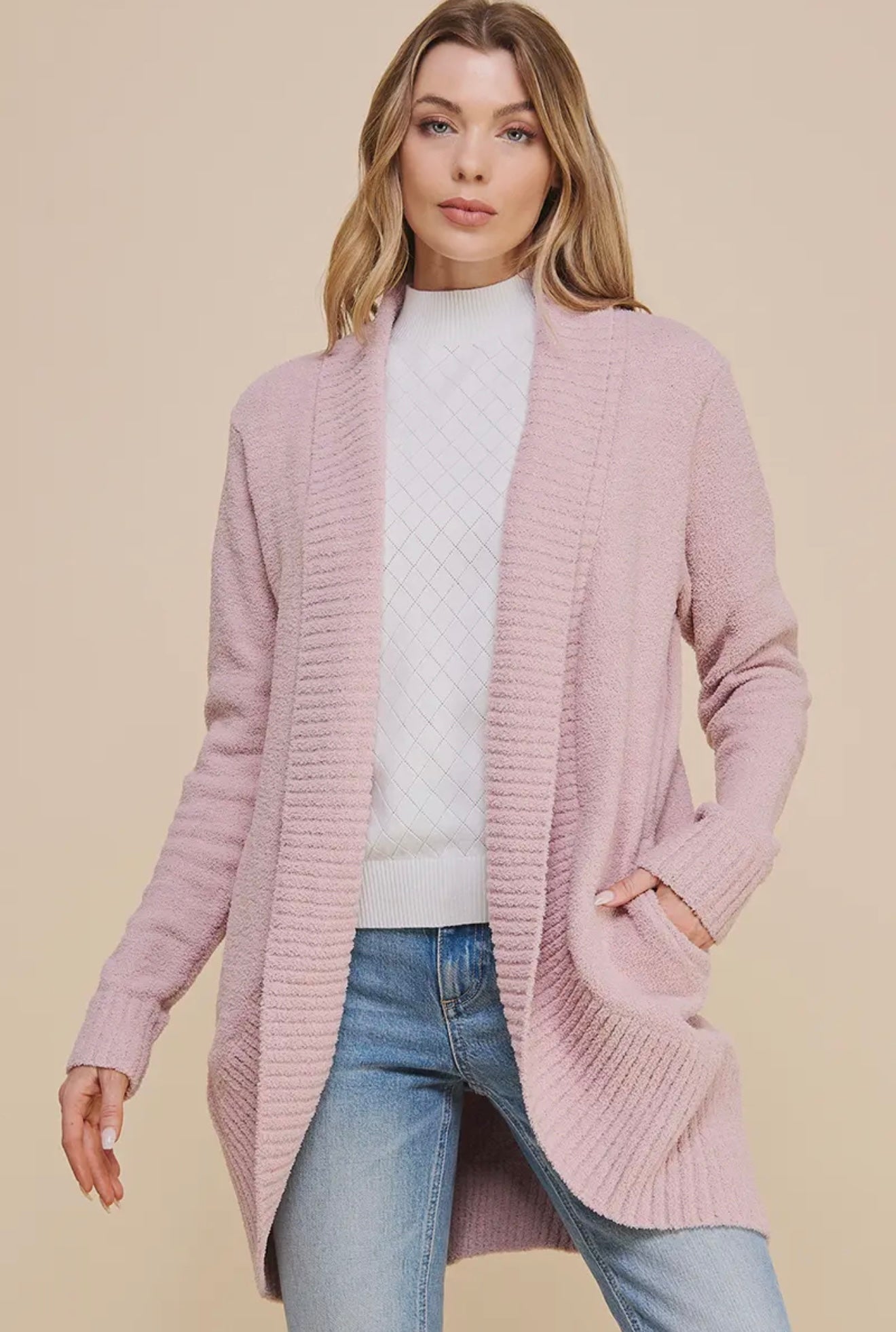Soft Cloud Cocoon Cardigan with Pockets