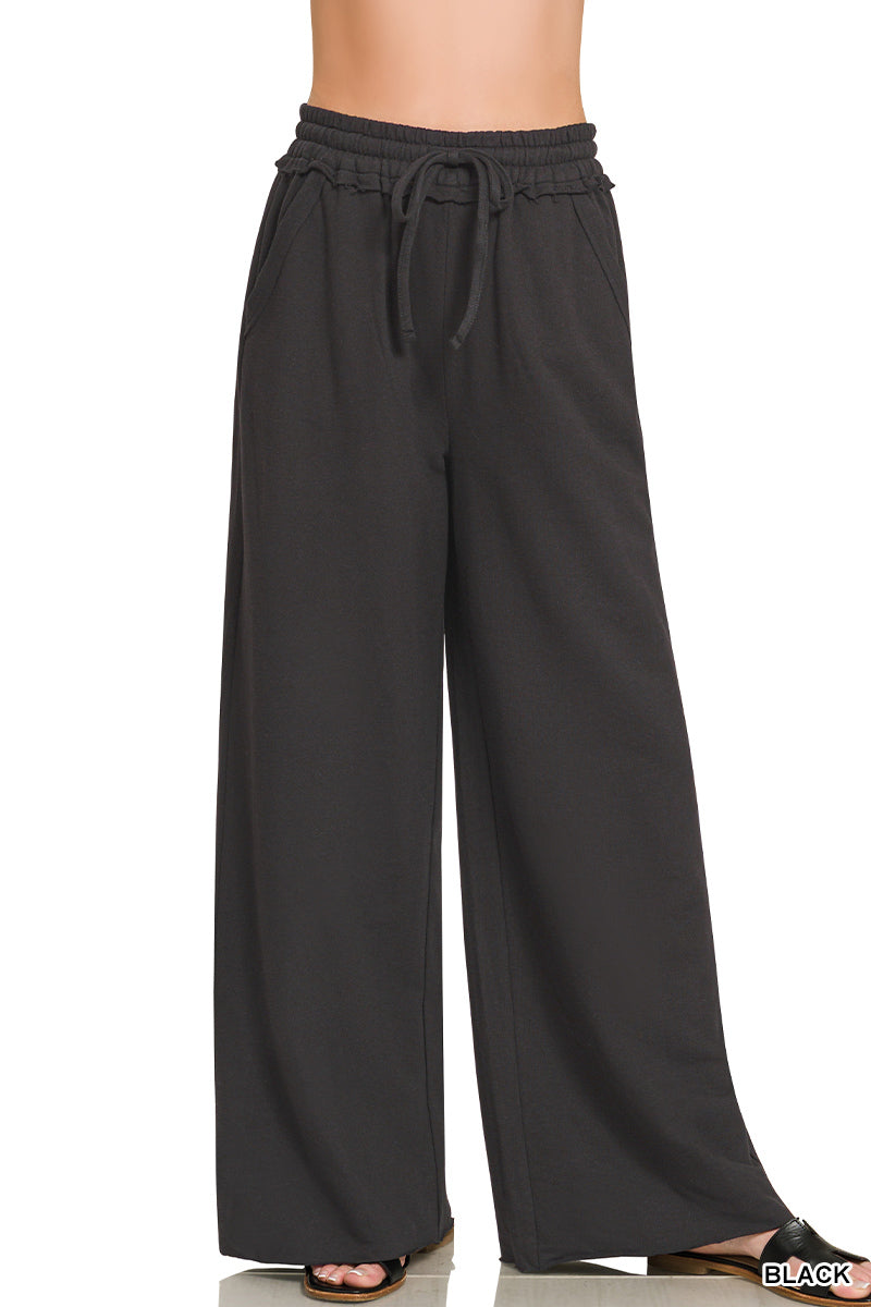 French terry wide leg sweatpants