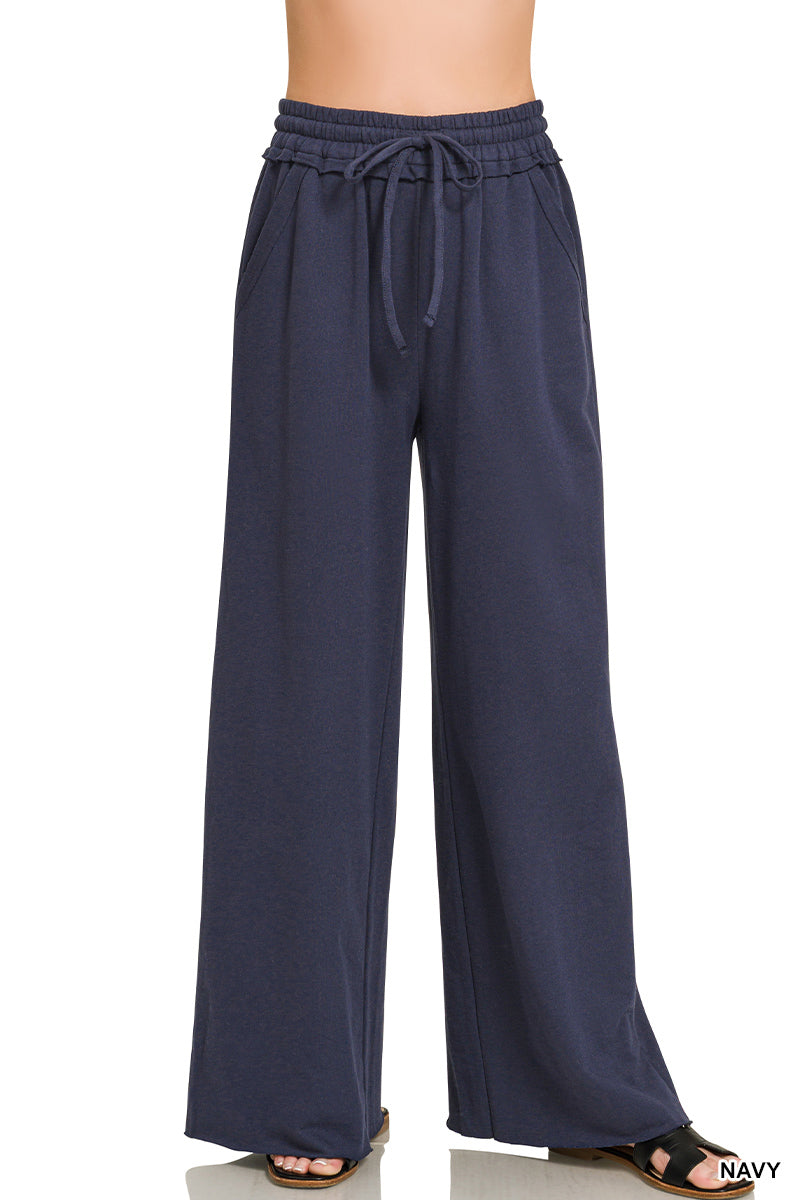 French terry wide leg sweatpants