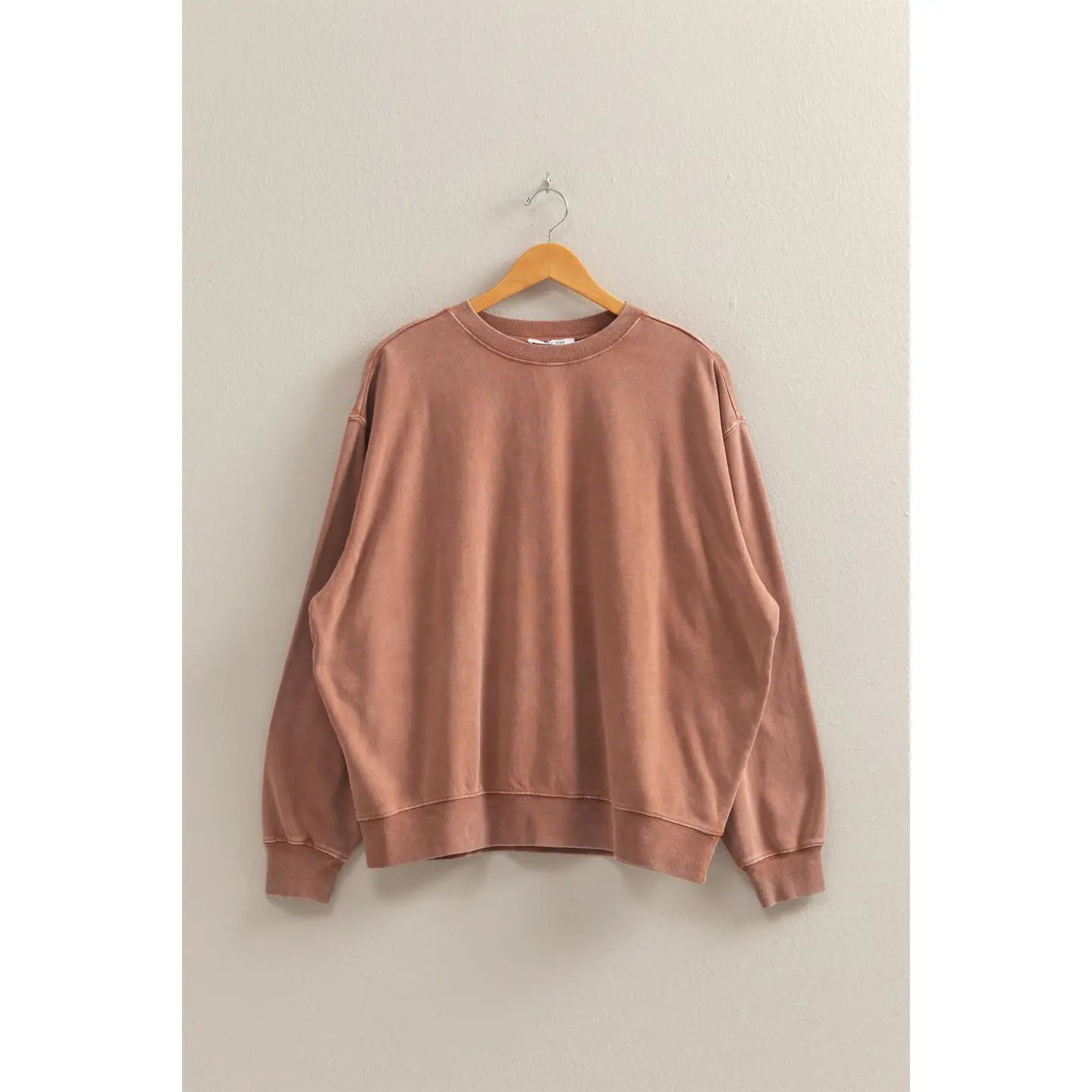 Drop Shoulders Relaxed Crew Neck Sweatshirt