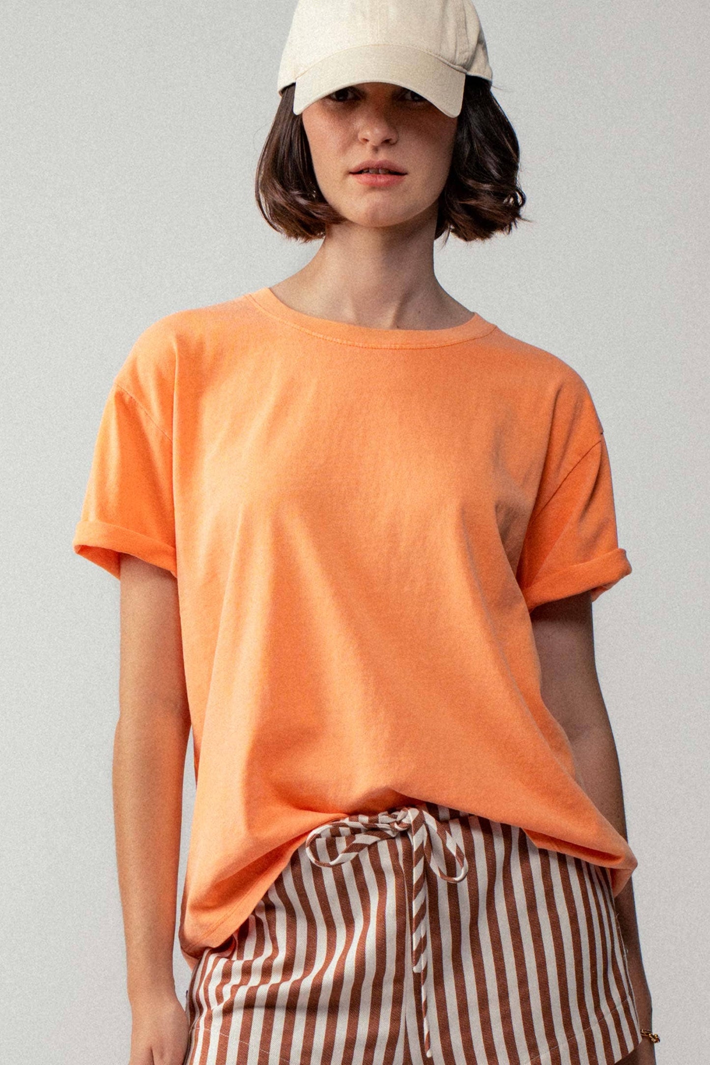 Loose Fit Short Sleeve Cotton Casual Top