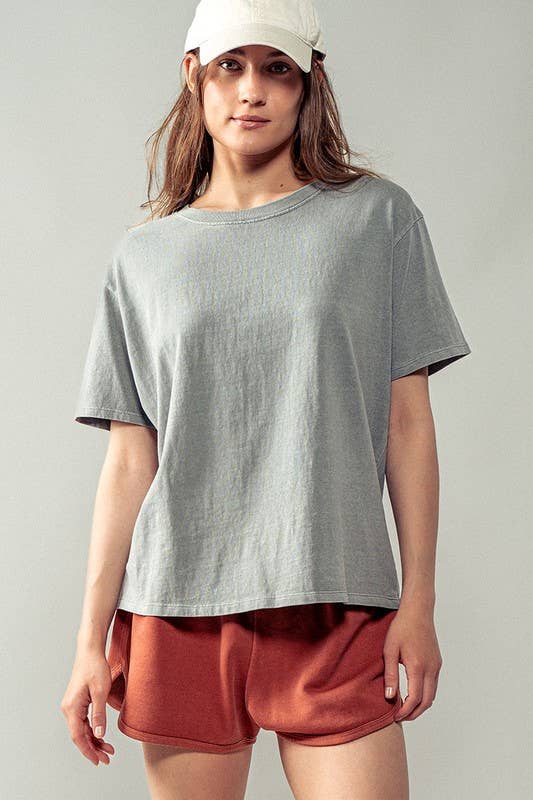 Loose Fit Short Sleeve Cotton Casual Top