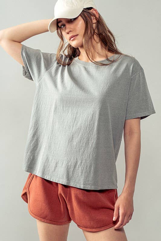 Loose Fit Short Sleeve Cotton Casual Top