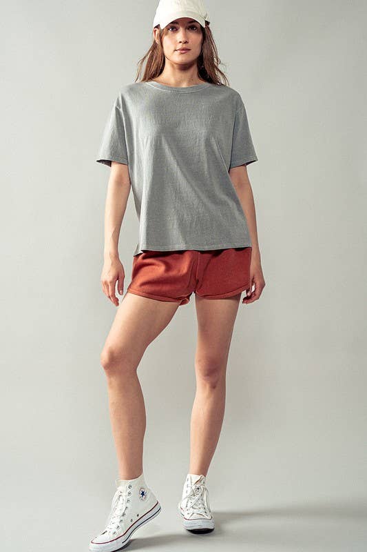 Loose Fit Short Sleeve Cotton Casual Top