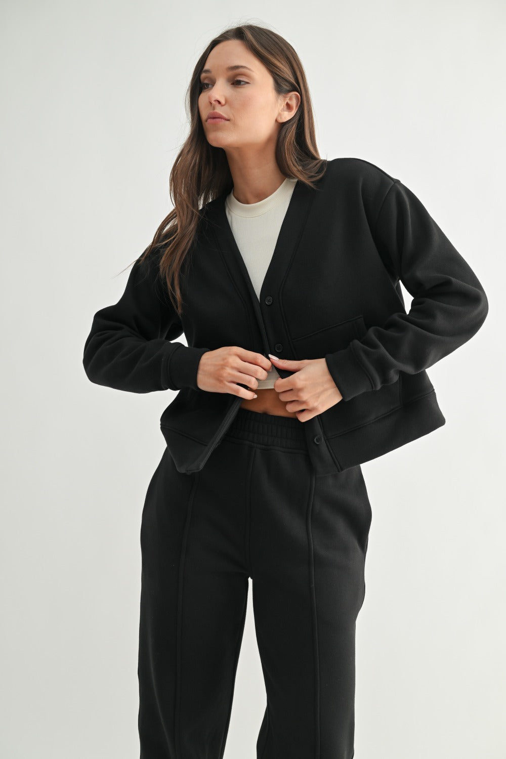 Brushed Interior Cardigan
